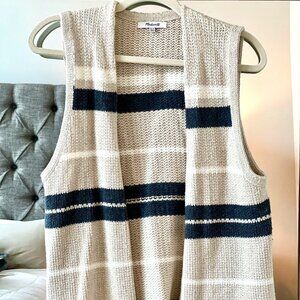 Madewell Knit Fringe Vest XS/S – Boho Open Front